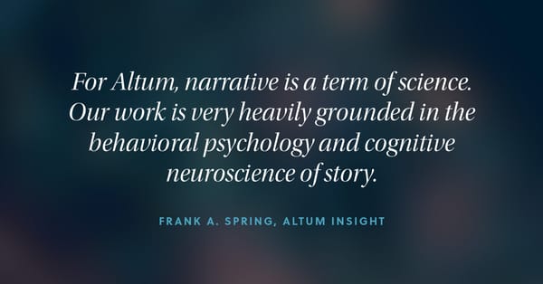 Frank A. Spring: Narrative and story in behavioral change