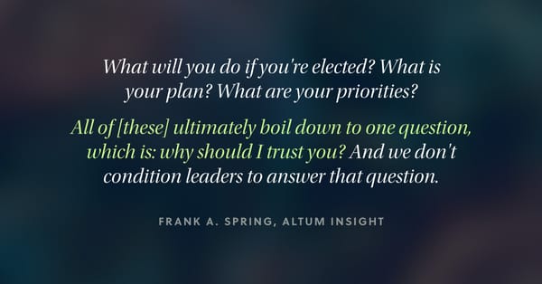 Frank A. Spring: Leadership and the psychology of storytelling